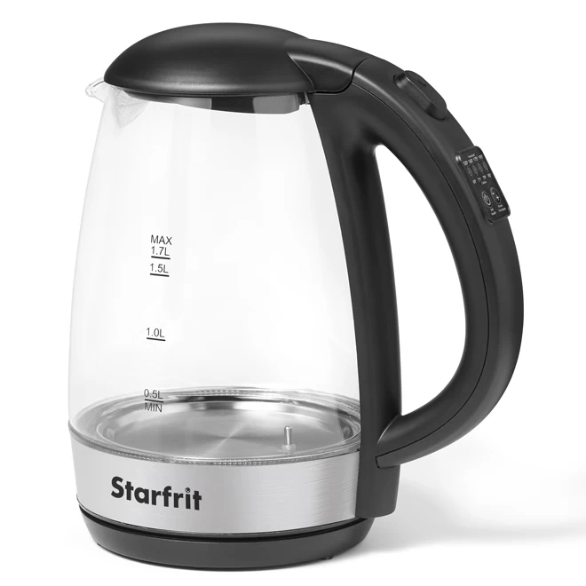 Starfrit 7-Cup Variable Temperature Control Cordless Glass Kettle 4 Starfrit 7-Cup Variable Temperature Control Cordless Glass Kettle - Image 2