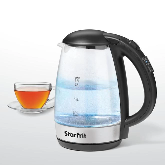 Starfrit 7-Cup Variable Temperature Control Cordless Glass Kettle 5 Starfrit 7-Cup Variable Temperature Control Cordless Glass Kettle - Image 3