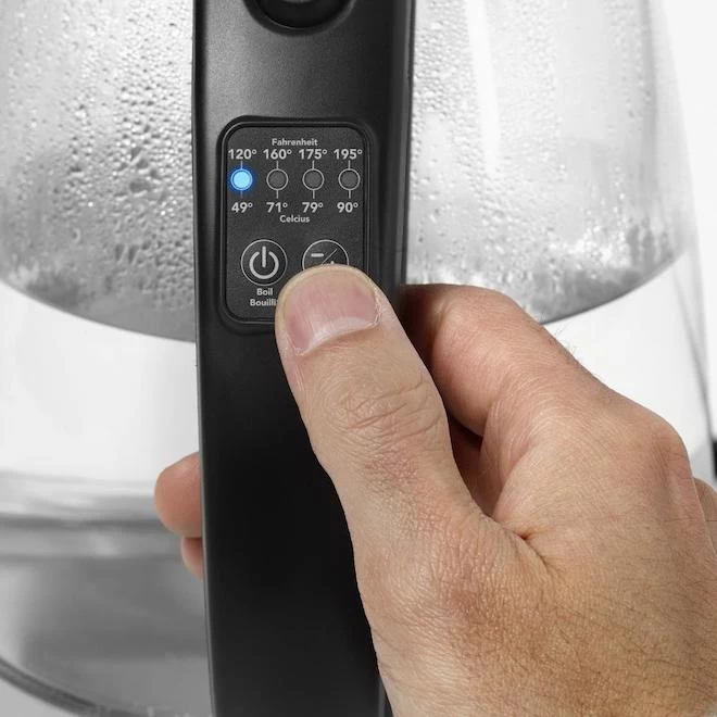 Starfrit 7-Cup Variable Temperature Control Cordless Glass Kettle 6 Starfrit 7-Cup Variable Temperature Control Cordless Glass Kettle - Image 4