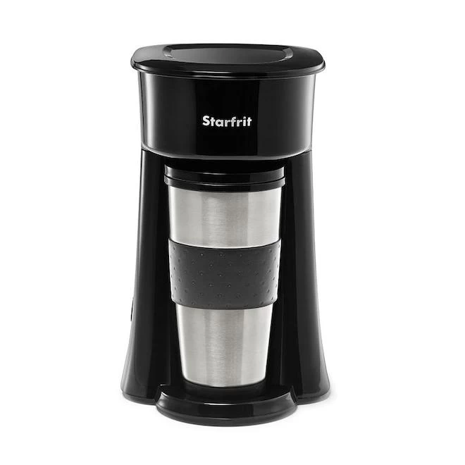 Starfrit Single-Serve Coffemaker 0.38 L With Stainless Steel Travel Mug - Black 3 Starfrit Single-Serve Coffemaker 0.38 L With Stainless Steel Travel Mug - Black
