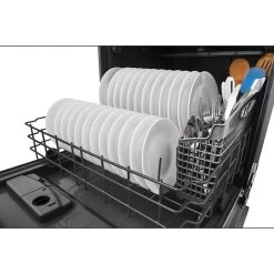 Frigidaire Balck Stainless Steel 24-in 2-Rack Built-In Dishwasher With Hidden Controls