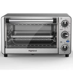 Highland 4-Slice Stainless Steel Toaster Oven With Air Fry