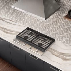 Samsung Gas Cooktop With 4 Burners - 45,000 BTU - 30-in - Stainless Steel -Home Appliance Store 22945324e L