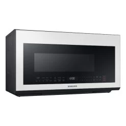 Samsung Bespoke 2.1-cu. Ft. Over-the-Range Microwave With Sensor Cooking Controls (Fingerprint-Resistant White)