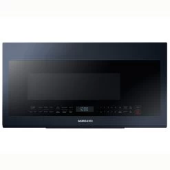 Samsung Bespoke 2.1-cu. Ft Over-the-Range Microwave With Sensor Cooking (Fingerprint Resistant Navy Blue)
