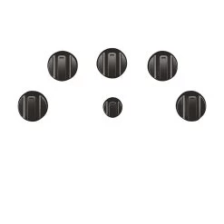 GE Café Cooktop Control Knobs - Black Stainless Steel - 6-Pieces -Home Appliance Store 23085508 L