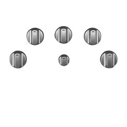 GE Café Cooktop Control Knobs - Brushed Stainless Steel - 6-Pieces -Home Appliance Store 23085511 L