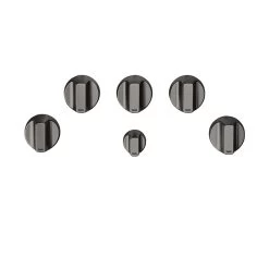 GE Café Gas Cooktop Control Knobs - Brushed Black - Set Of 6 -Home Appliance Store 23085512 L