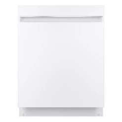 GE Built-in 24-in 51 DB Stainless Steel Interior Dishwasher - White