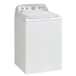 GE White 4.9 Cu Ft Top Load Washer With SaniFresh Cycle
