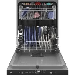 GE 24-in Built-in Dishwasher With 5 Cycles And 3 Wash Levels - White -Home Appliance Store 23086020b L