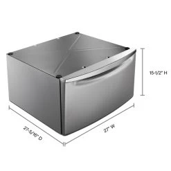 Pedestal With Storage Drawer 27" - Chrome Shadow -Home Appliance Store 30005041da L