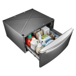 Pedestal With Storage Drawer 27" - Chrome Shadow -Home Appliance Store 30005041e L