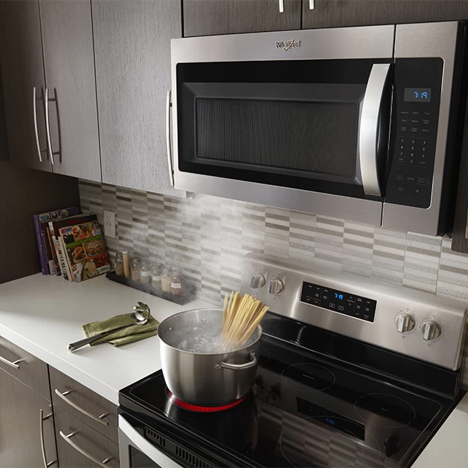 Whirlpool Over-the-Range Microwave Oven - 30" - 1.7 Cu. Ft. - 900 W - SS 4 Whirlpool Over-the-Range Microwave Oven - 30" - 1.7 Cu. Ft. - 900 W - SS - Image 2