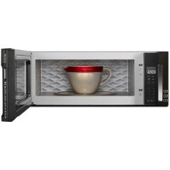 KitchenAid Built-In Low Profile Microwave Oven - Black Stainless Steel - 1000-Watts - 500-CFM - LED Lights