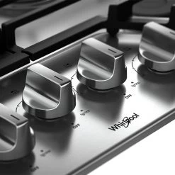 Whirlpool Gas Cooktop - 4 Burners - 30-inch - Stainless Steel - 15,000 BTU