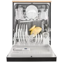 Whirlpool Portable Dishwasher - 24-in - Black - 64-dB - Heated Dry Option