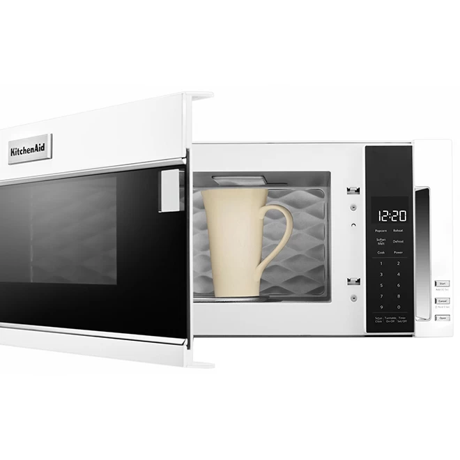 KitchenAid Charcoal Filter Microwave Oven - 5-Speed Dual Fan - 500 CFM - 10 1/4-in H X 30-in W X 18-in D - White 7 KitchenAid Charcoal Filter Microwave Oven - 5-Speed Dual Fan - 500 CFM - 10 1/4-in H X 30-in W X 18-in D - White - Image 5