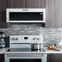 KitchenAid Charcoal Filter Microwave Oven - 5-Speed Dual Fan - 500 CFM - 10 1/4-in H X 30-in W X 18-in D - White 10 KitchenAid Charcoal Filter Microwave Oven - 5-Speed Dual Fan - 500 CFM - 10 1/4-in H X 30-in W X 18-in D - White -Home Appliance Store 30006214d L