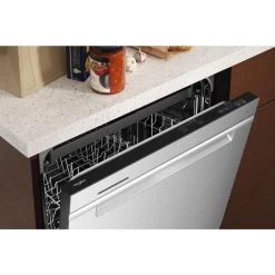 Whirlpool Built-In ENERGY STAR-certified Large Capacity Stainless Steel Tub Dishwasher - 47-dB - 24-in - Stainless Steel -Home Appliance Store 30006559c L
