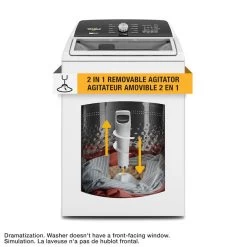 Whirlpool Top-Load Washer - 5.4-cu. Ft. - 2-in-1 Agitator - White -Home Appliance Store 30006675b L