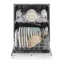 Whirlpool 55 DBA 24-in Built-In Dishwasher With Boost Cycle And Pocket Handle - White -Home Appliance Store 30006832c L