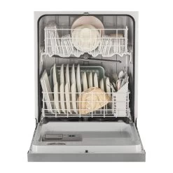 Whirlpool 24-in Two-tone Grey Stainless Steel Built-In Dishwasher -Home Appliance Store 30006928e L