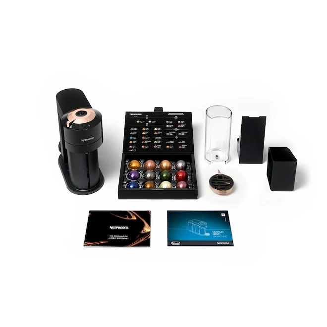DeLonghi Nespresso Vertuo Next Premium Coffee And Espresso Machine By De'Longhi, Black With Rose Gold 4 DeLonghi Nespresso Vertuo Next Premium Coffee And Espresso Machine By De'Longhi, Black With Rose Gold - Image 2