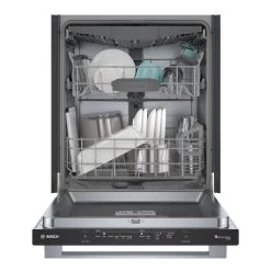 Bosch 100 Series 3-Rack 46-dB 24-in Stainless Steel Built-In Dishwasher -Home Appliance Store 30855415c L