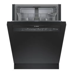 Bosch 100 Series 24-In Black Smart Built-In Dishwasher With Home Connect - 50 DBA