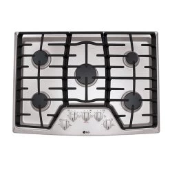 LG Gas Built-In Cooktop - 30-in - Stainless Steel - 17,000 BTU -Home Appliance Store 30895067 L