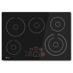 LG 5-Element Electric Cooktop With SmoothTouch Controls - 30-in - Black