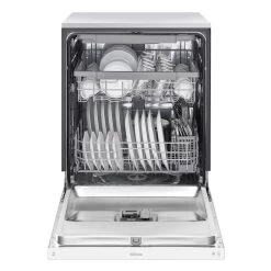 LG 24-in White Slide-in Dishwasher With Front Controls And QuadWash