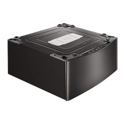 LG 1.1-cu. Ft. 29-in High Efficiency Pedestal Washer (Black Stainless Steel)