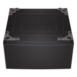 LG 27-in Front Load Washer And Dryer Pedestal - Black Stainless Steel