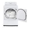 LG 7.3-ft³ White Electric Dryer With Sensor Dry