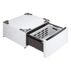 LG 27-in Front Load Washer/Dryer White Pedestal