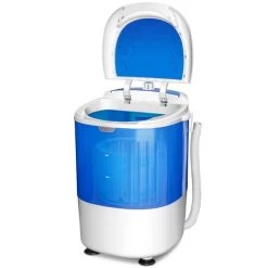 Costway White/Blue 5.5-lb High Efficiency Portable Electric Compact Top-Load Washer -Home Appliance Store 330962416 AlternateImage4 l
