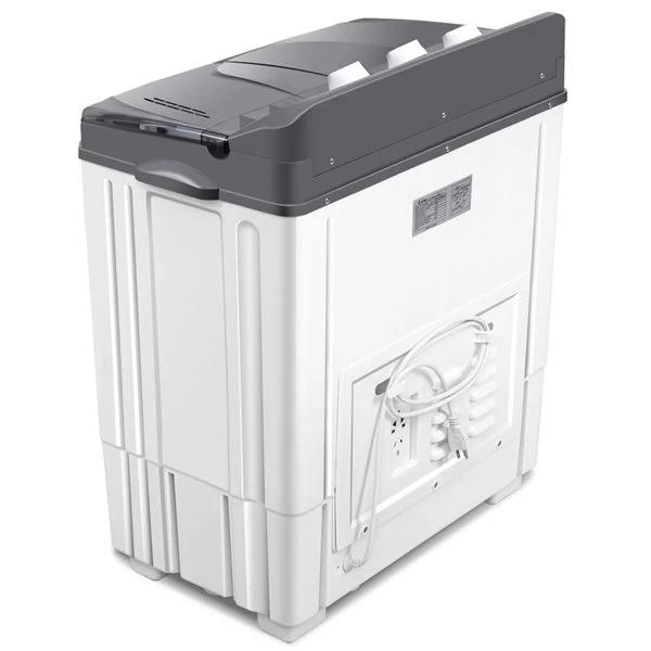 Costway White/Grey 12-lb High Efficiency Portable Compact Top-Load Washer 4 Costway White/Grey 12-lb High Efficiency Portable Compact Top-Load Washer - Image 2