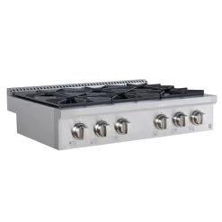 Ancona 36-in 6 Burners Stainless Steel Gas Cooktop -Home Appliance Store 330967866 AlternateImage3 l