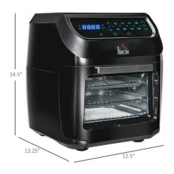 HomCom 8-in-1 1700 W Black Air Fryer