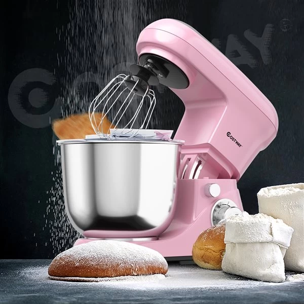 Costway 5-L 6-Speed Pink Commercial/Residential Stand Mixer 6 Costway 5-L 6-Speed Pink Commercial/Residential Stand Mixer - Image 4