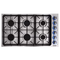 Thor Kitchen 36-in 6 Burners Stainless Steel Gas Cooktop