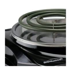 Brentwood 10.5-in Black 1200-Watt Single Burner Electric Hot Plate