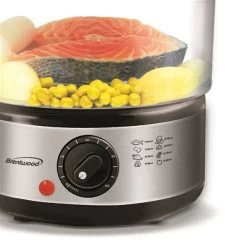 Brentwood Stainless Steel 2-Tier 4.73-L Electric Food Steamer -Home Appliance Store 331045837 AlternateImage3 l