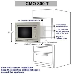 Equator Advanced Appliances CMO 800 0.8-cu Ft Built-in Microwave With Oven (Black) -Home Appliance Store 331045914 AlternateImage2 l