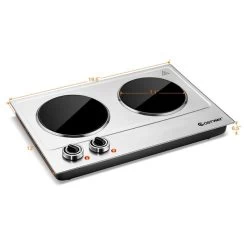 Costway 13-in 2-Burner Stainless Steel Electric Hot Plate -Home Appliance Store 331060031 AlternateImage1 l