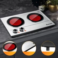 Costway 13-in 2-Burner Stainless Steel Electric Hot Plate -Home Appliance Store 331060031 AlternateImage4 l