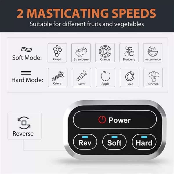 Aeitto Cold Press Masticating Juicer - Black 5 Aeitto Cold Press Masticating Juicer - Black - Image 3