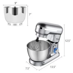Costway 3.8 L 8-Speed Silver Stand Mixer